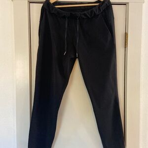 Lululemon Black Travel Pants Drawstring Waist 27” Inseam